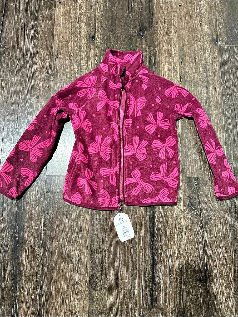 Wonder Nation Girls Microfleece Full Zip Jacket Pink & Purple
